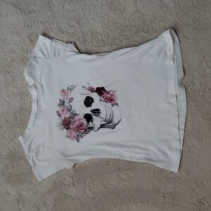 Freeze Skull White Short Sleeve Tee Shirt